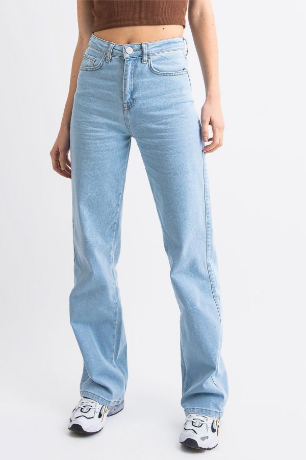 Wide High Waist Jeans - Rory Light Blue