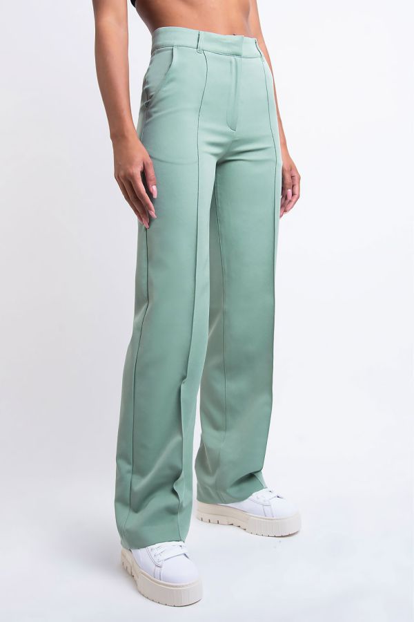 High waist Suit Pants With Pintucks - Sally Green